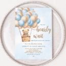 Search for blue hot air balloon invitations Teddy bear
