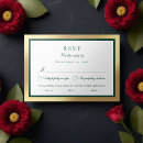 Search for emerald green and gold wedding rsvp cards Sophisticated