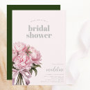 Search for peony bridal shower invitations Typography
