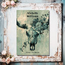 Search for cow skull business cards Rustic