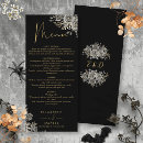 Search for wedding menus black and gold