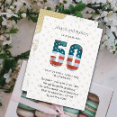 Search for red white and blue birthday invitations Usa flag