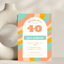 Search for fun 40th birthday invitations Retro
