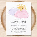 Search for clouds baby shower invitations Watercolor