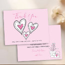 Search for love and thanks thank you cards Pink