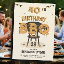Search for bbq 40th birthday invitations For him
