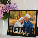 Search for golden wedding anniversary plaques Black and gold