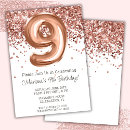 Search for 9th birthday invitations Modern