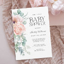 Search for peach and pink baby shower invitations Boho bohemian