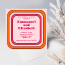 Search for hot pink and orange wedding invitations Groovy