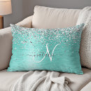 Search for aqua and silver cushions For her
