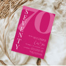 Search for pink 70th birthday invitations Seventy