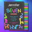 Search for 7th birthday invitations Colourful