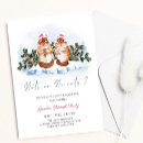 Search for nut with squirrel invitations Watercolor
