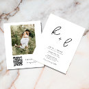 Search for monogram photo invitations Qr code