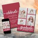 Search for red graduation invitations High school or college