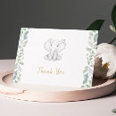 Search for elephant baby shower thank you cards Greenery