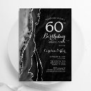 Search for black and silver 60th birthday invitations Elegant