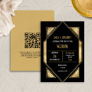 Search for art wedding invitations Black and gold