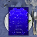 Search for vintage royal blue swirls invitations Flourishes