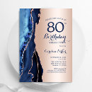 Search for rose gold 80th birthday invitations Elegant