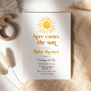 Search for here comes the sun baby boy shower invitations Sunshine
