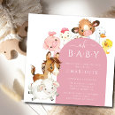 Search for farm baby shower invitations Petting zoo