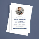 Search for boy 1st birthday invitations Blue