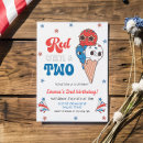 Search for 2nd birthday invitations Red white and blue