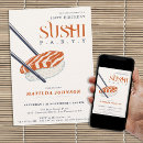 Search for sushi party invitations Simple