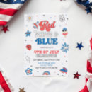Search for red white and blue party invitations Party in the usa