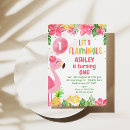 Search for flamingo 1st birthday invitations Pineapple