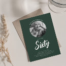Search for emerald green birthday invitations Sixty