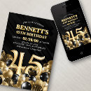 Search for unique womens invitations Black and gold