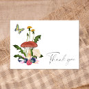 Search for mushrooms thank you cards Forest