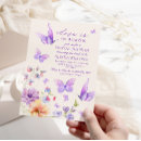 Search for purple butterfly bridal shower invitations Floral