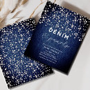 Search for denim and diamonds party invitations Modern