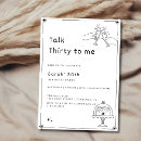 Search for talk 30 to me invitations Black and white