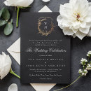 Search for black white gold wedding invitations Traditional