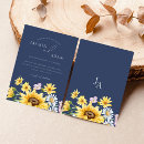 Search for navy blue and sunflower wedding invitations Summer