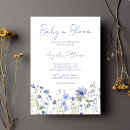 Search for dusty blue baby shower invitations Flowers