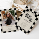 Search for retro party invitations Black and white