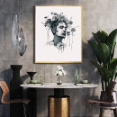 Search for black and white flowers posters Abstract