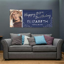 Search for 80th birthday banners Navy blue