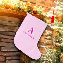 Search for monogrammed christmas stockings Hot pink