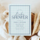 Search for pastel baby boy shower invitations Gingham