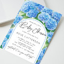 Search for blue flowers baby boy shower invitations Watercolor