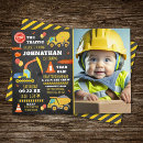 Search for construction 1st birthday invitations Digger