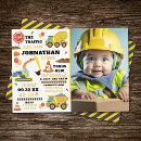 Search for construction 2nd birthday invitations Digger