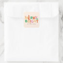 Search for bright coloured stickers Merry